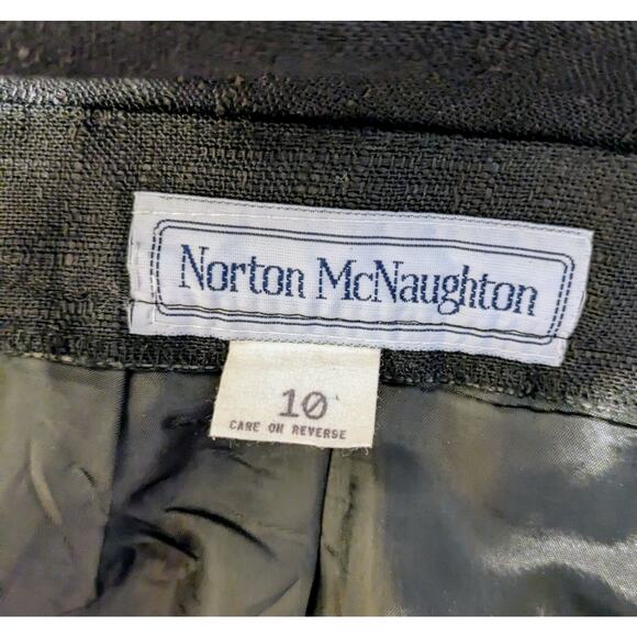 Norton McNaughton Vintage Pencil Skirt Size 10 Flax Linen Blend Classic Career - Picture 10 of 12